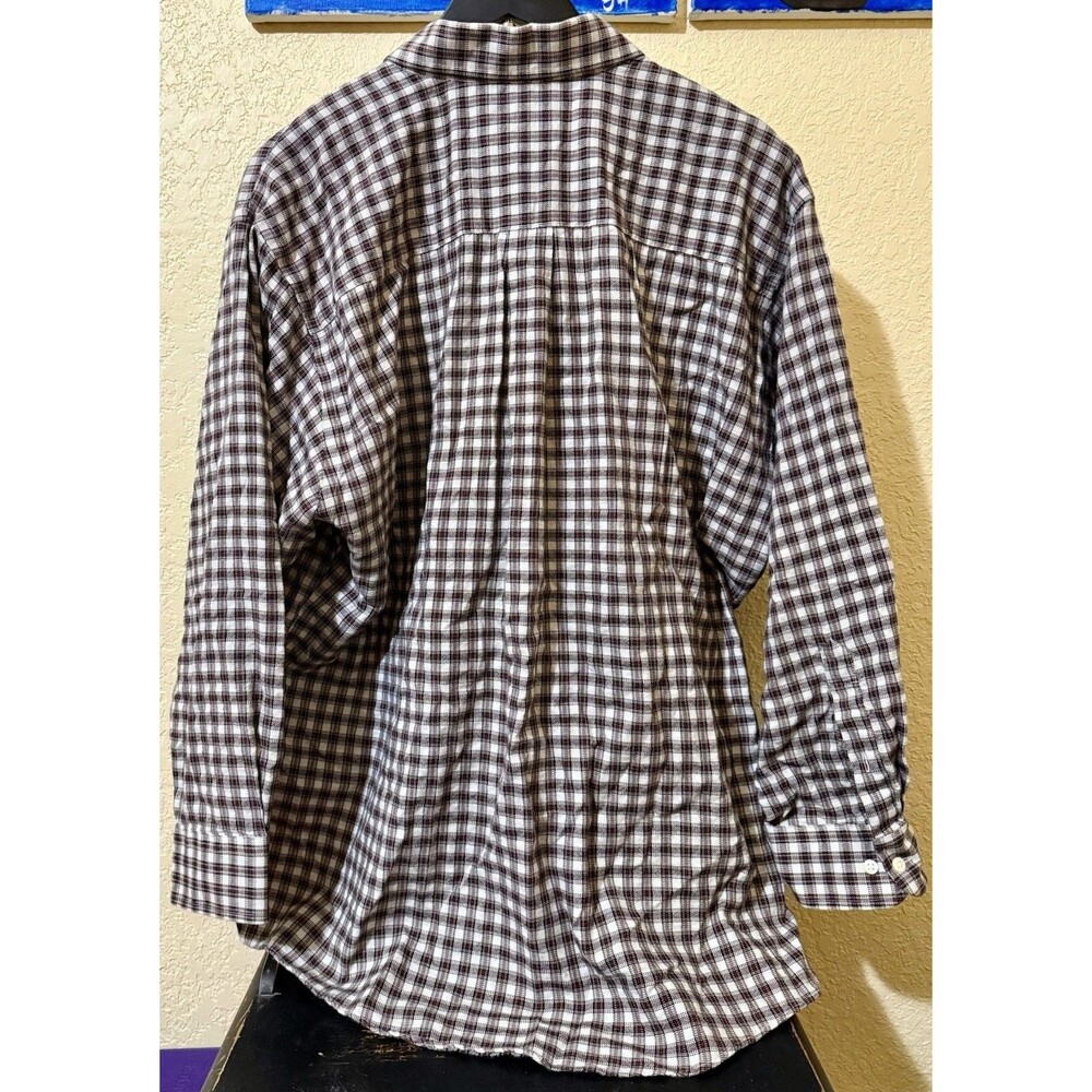 G.H. Bass Men's Size 17.5 32/33 Long Sleeve Button Down Cotton Weave Shirt - Picture 2 of 5